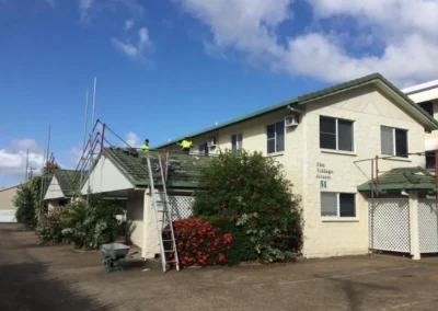 New metal roofing - before